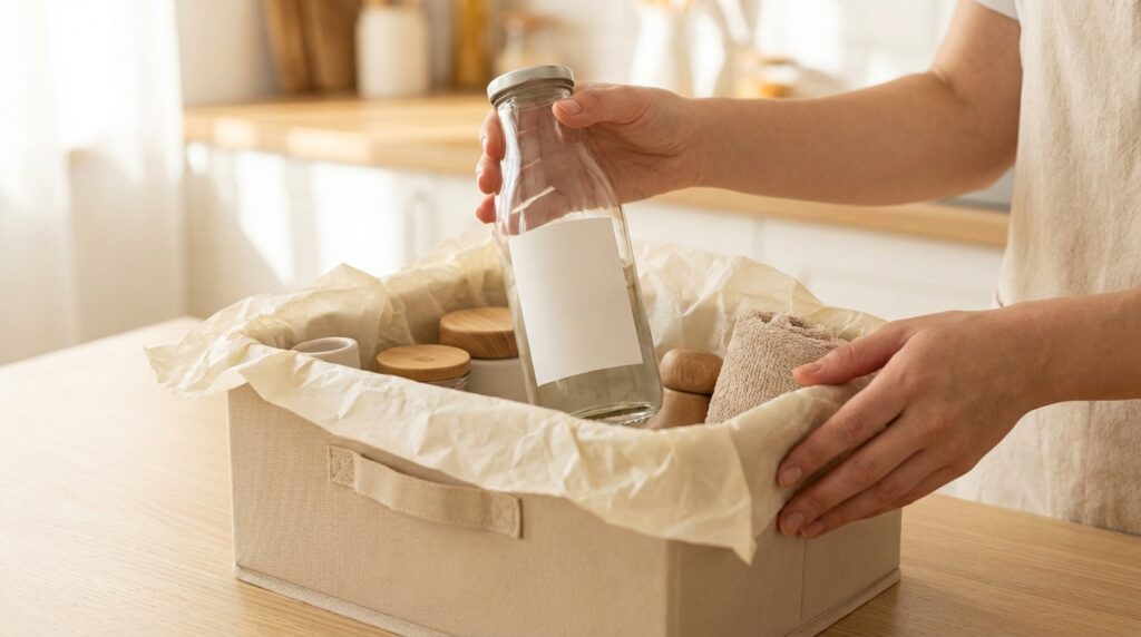 How to Create a “Save & Care” Gift Basket from Amazon Finds 28 Assembling Everything So It Looks Intentional