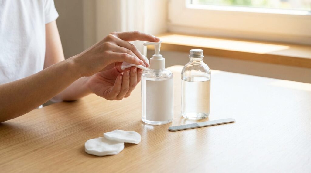 How to Do a Full DIY Manicure at Home Before Press-Ons 29 Can I use hand sanitizer instead of rubbing alcohol?