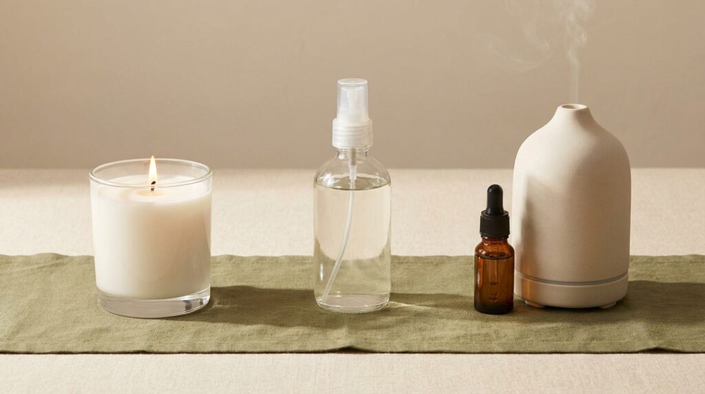 How to Use Scent (Candles, Sprays, Oils) in Your Self-Care Routine 26 Candles vs. Sprays vs. Oils—Quick Comparison