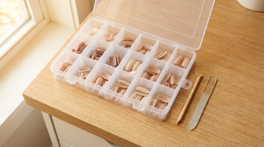 Affordable Press-On Nail Storage Ideas and Organizers 27 Option: Bead Storage Boxes