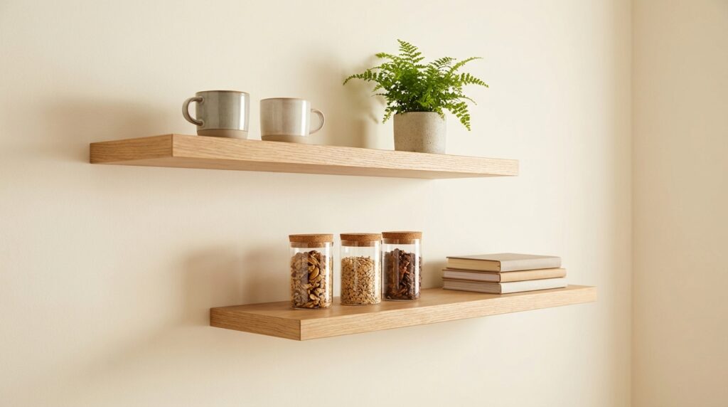 Best Storage Ideas for Studio Apartments on a Budget 26 Option: Floating Shelves