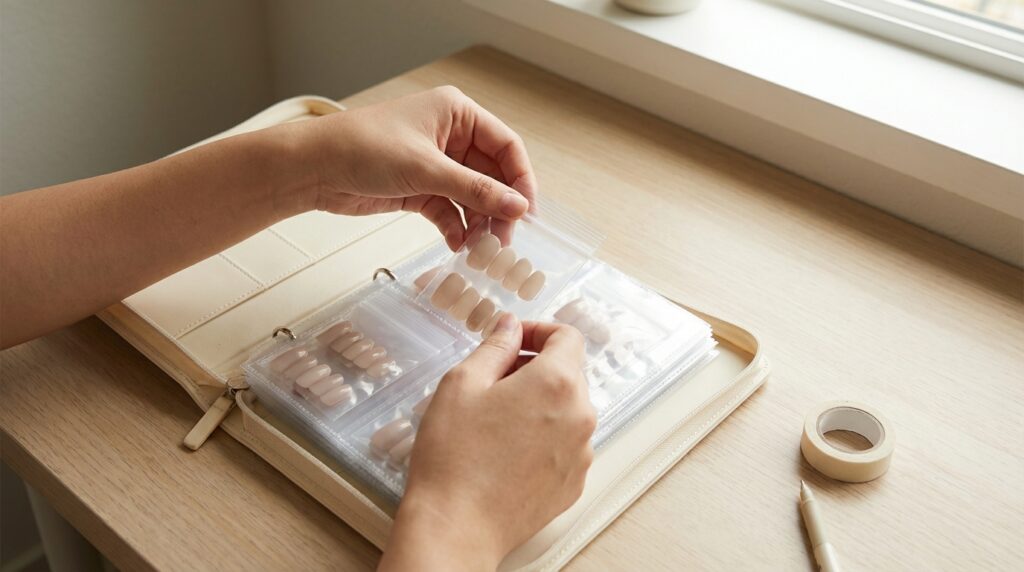 Affordable Press-On Nail Storage Ideas and Organizers 28 Option: Ziplock Bags in a Binder