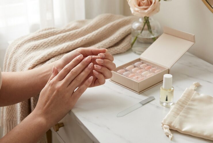 Press-On Nails for Date Night: Romantic and Feminine Styles