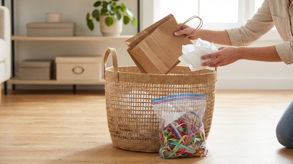 How to Reuse and Store Gift Bags and Wrapping Supplies 27 Shortcut if you're short on time