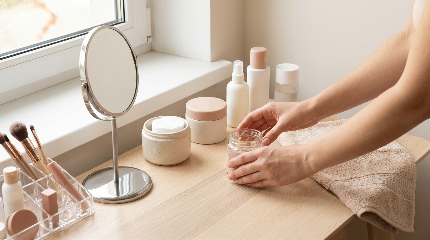 Simple Ideas for a Tiny Vanity or Makeup Corner
