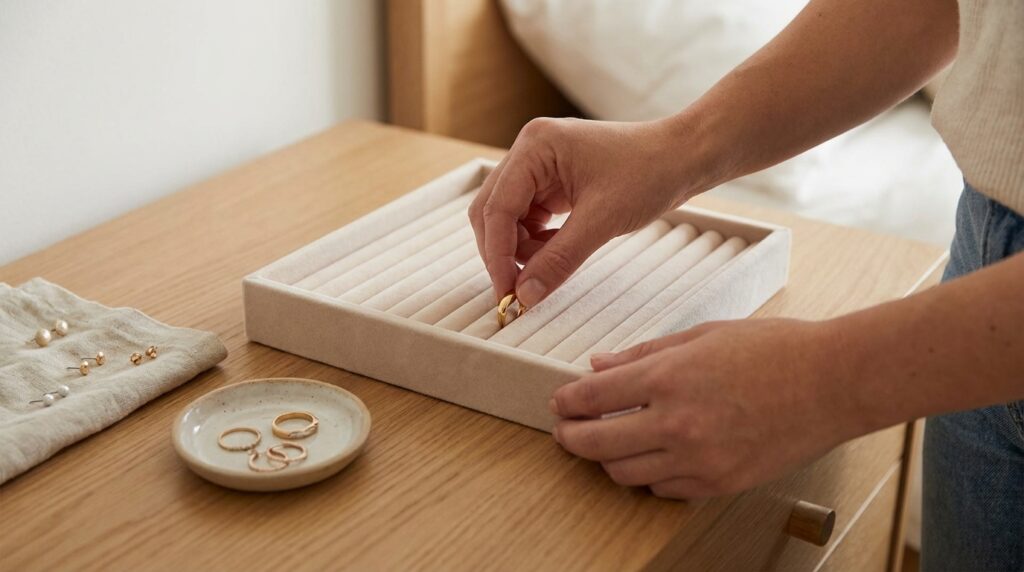 How to Store Jewelry to Avoid Tangles and Tarnish 27 Storing Rings, Earrings, and Bracelets