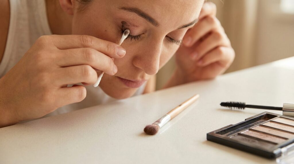 How to Fix Mascara Smudges Without Starting Over 29 What if the smudge is on my eyelid instead of under my eye?