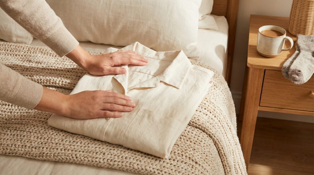 How to Pair Self-Care with Your Cleaning or Laundry Routine 28 While Folding